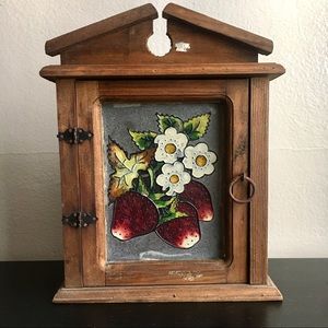 Wooden Strawberry Key Holder